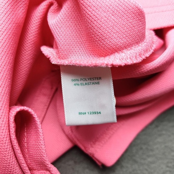 Southern Tide Polo Shirt Mens Medium Pink Performance Stretch Moisture Wicking - Picture 7 of 10